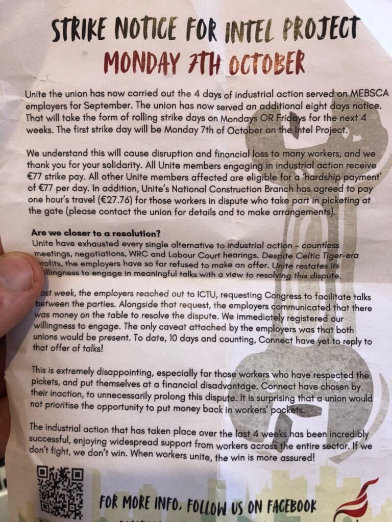 Unite's Picket Flyer