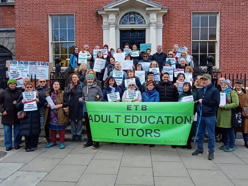 Adult Education Tutors Protest In Dublin