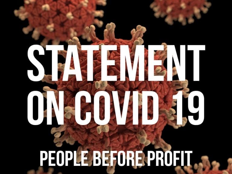 People Before Profit Statement On Covid-19 Crisis