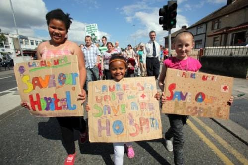 Hundreds take to the streets in protest to ‘Save Respite Care’ at Cherryorchard Hospital